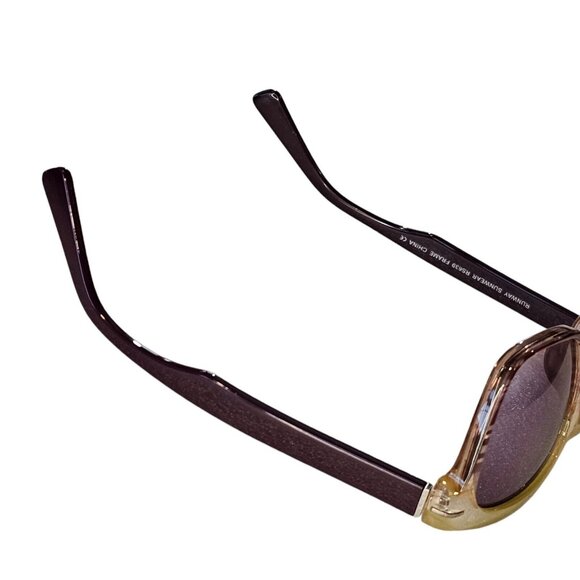 Cateye‎ Runway Sunwear Sunglasses Cream Purple Lenses Retro Mod RS639 Khaki main image 14